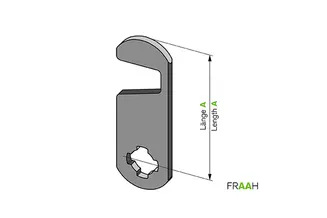 GL7p FR40H cam with hook end 1 GL7p FR40H cam with hook end