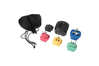 World travel plug with 5 country modules 1 World travel plug with 5 country modules