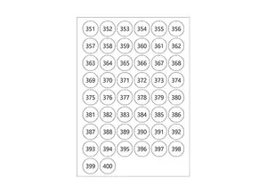 GL7p Number Sticker 351 – 400