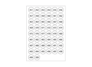 GL7p Number Sticker 451 – 500