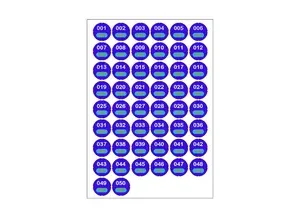 GL7p customized number sticker