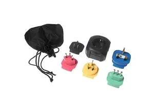 World travel plug with 5 country modules
